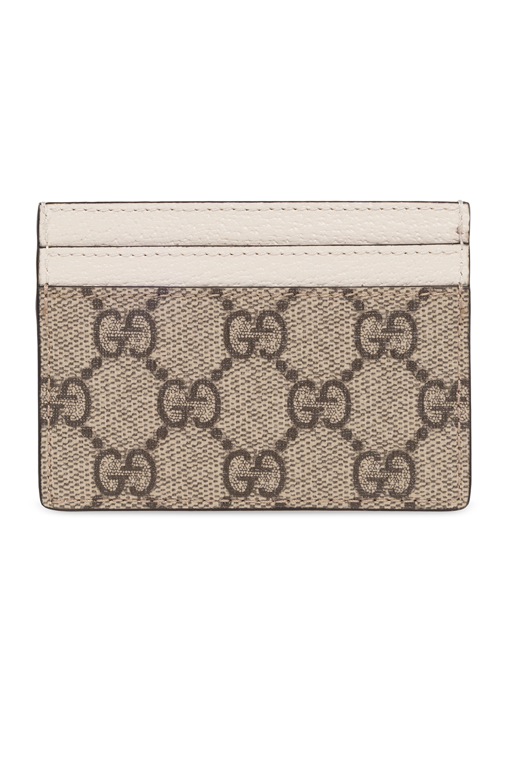 Gucci 2024 Beige & Brown Tiger Logo Card Holder